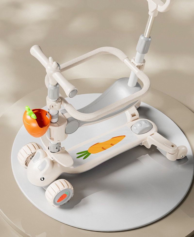 多功能儿童滑板车可坐可滑行一键折叠踏板车带音乐灯光玩具滑行车详情14