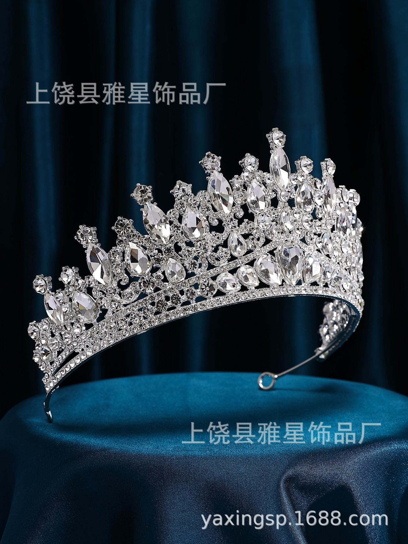 New cross-border large crown headwear for European and American brides, princess and queen wedding dress crowns, alloy large headwear pic 9