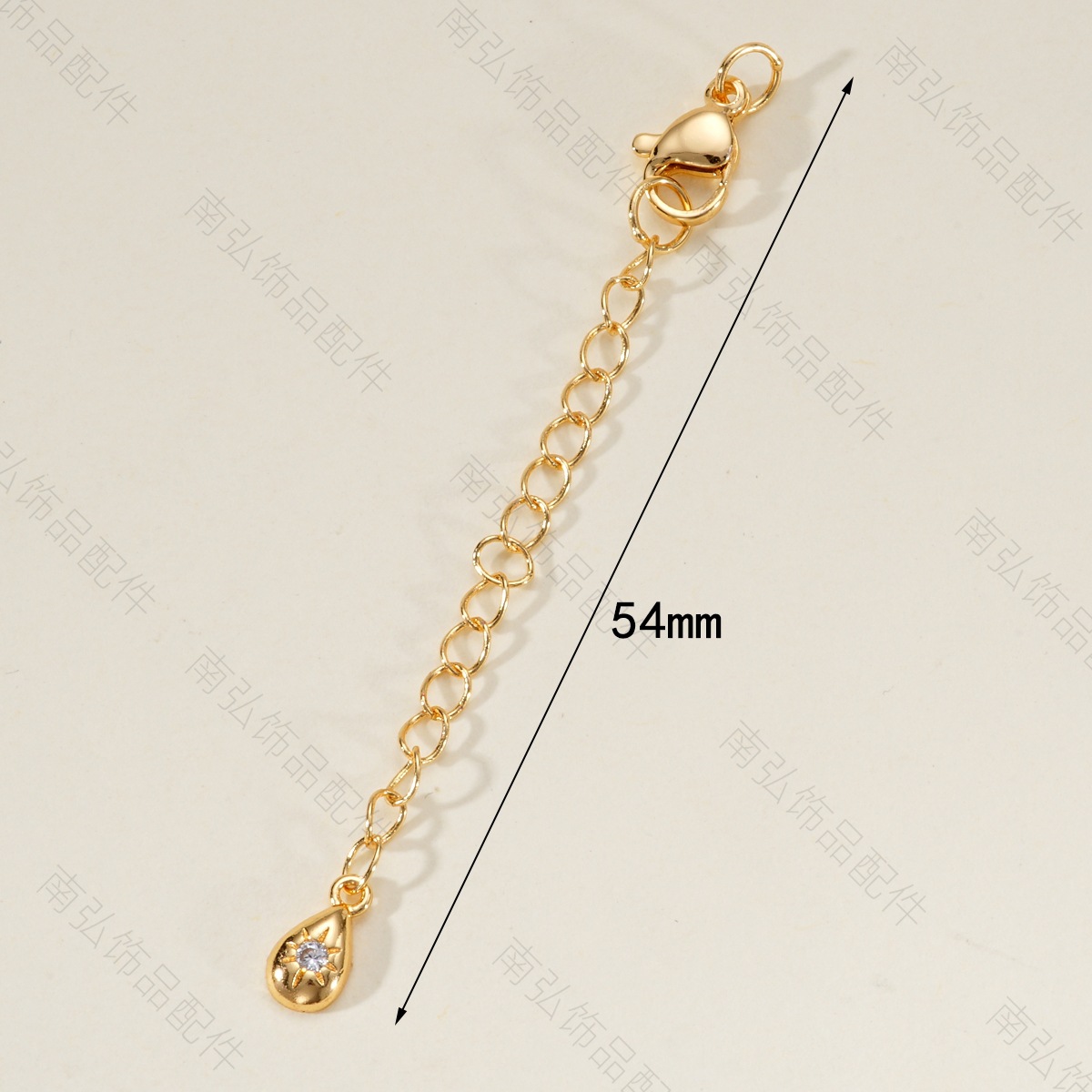 18k color-preserving copper gold-plated pearl necklace, extension chain spring buckle, high-end lobster buckle, DIY handmade jewelry accessory pic 5
