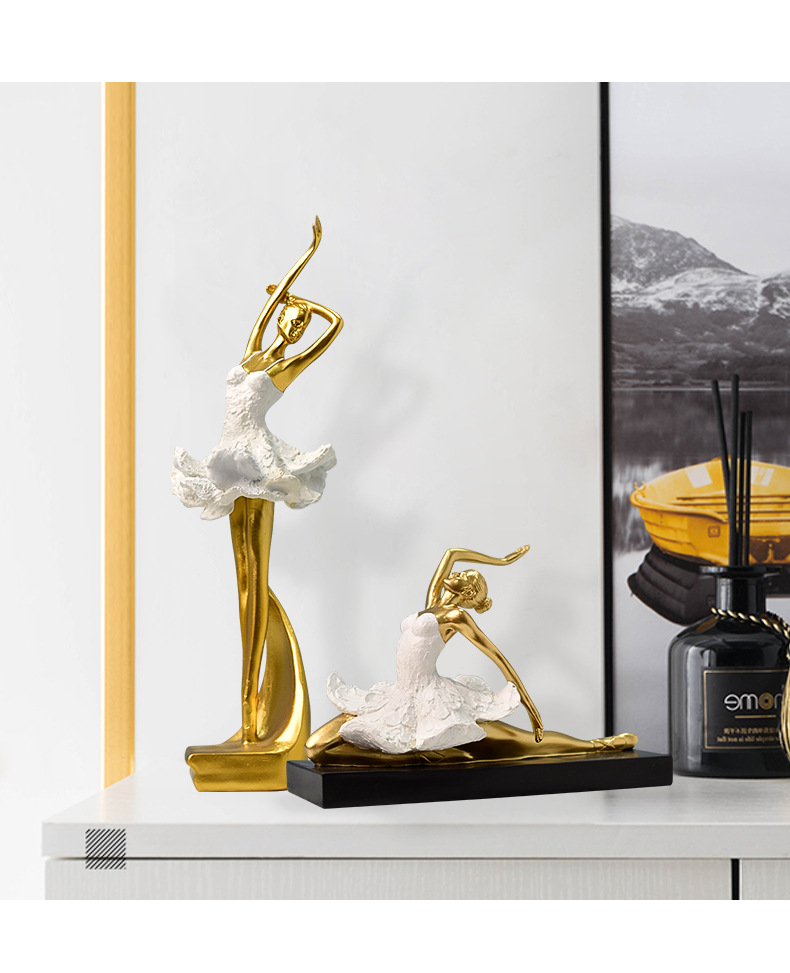 北欧艺术可爱少女心芭蕾舞女孩小摆件创意儿童房间桌面装饰品礼物详情10