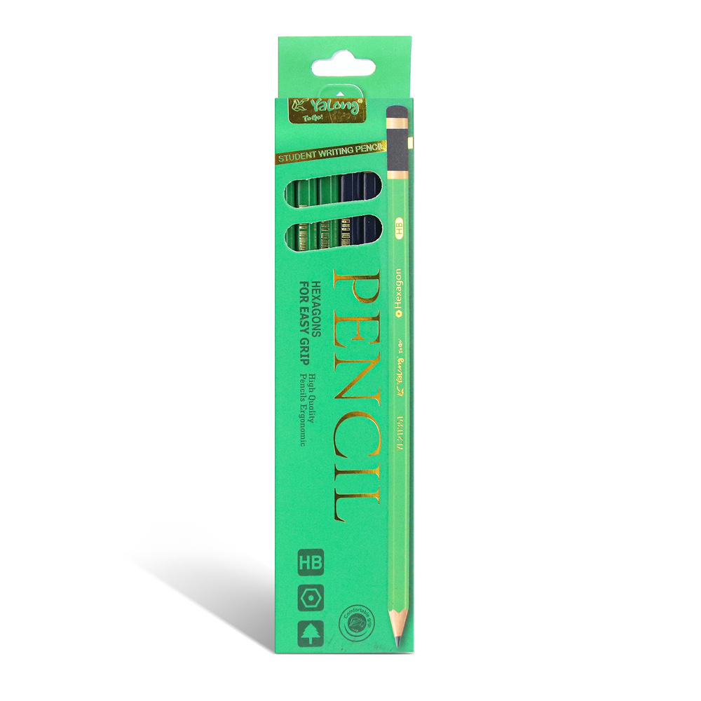 Yalong Classic Design HB Pencil 12-piece set, hexagonal, acceptable LOGO design pic 8