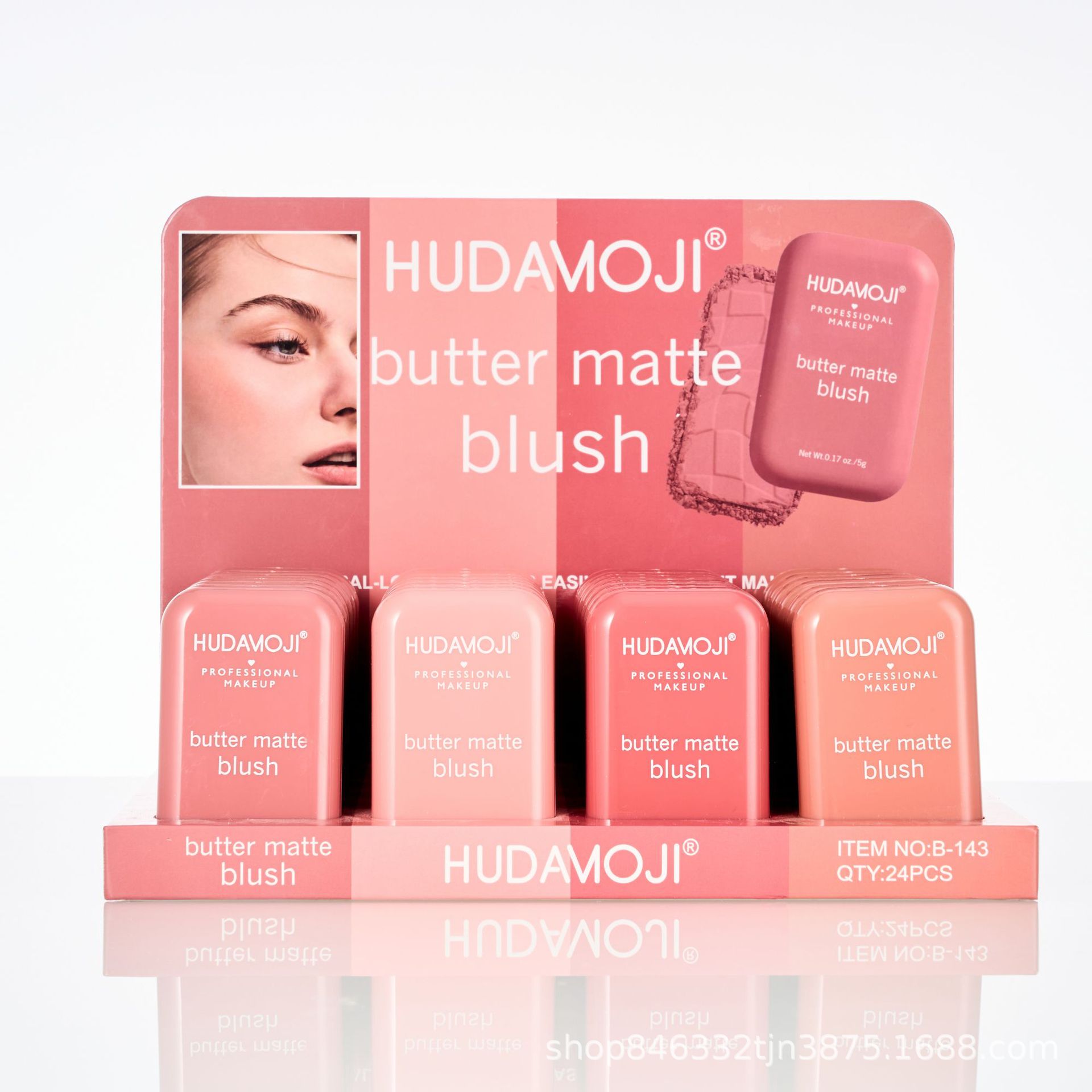 HUDAMOJI Butter matte Blush brightens Natural, light and long-lasting Swelling Blush Makeup wholesale pic 17
