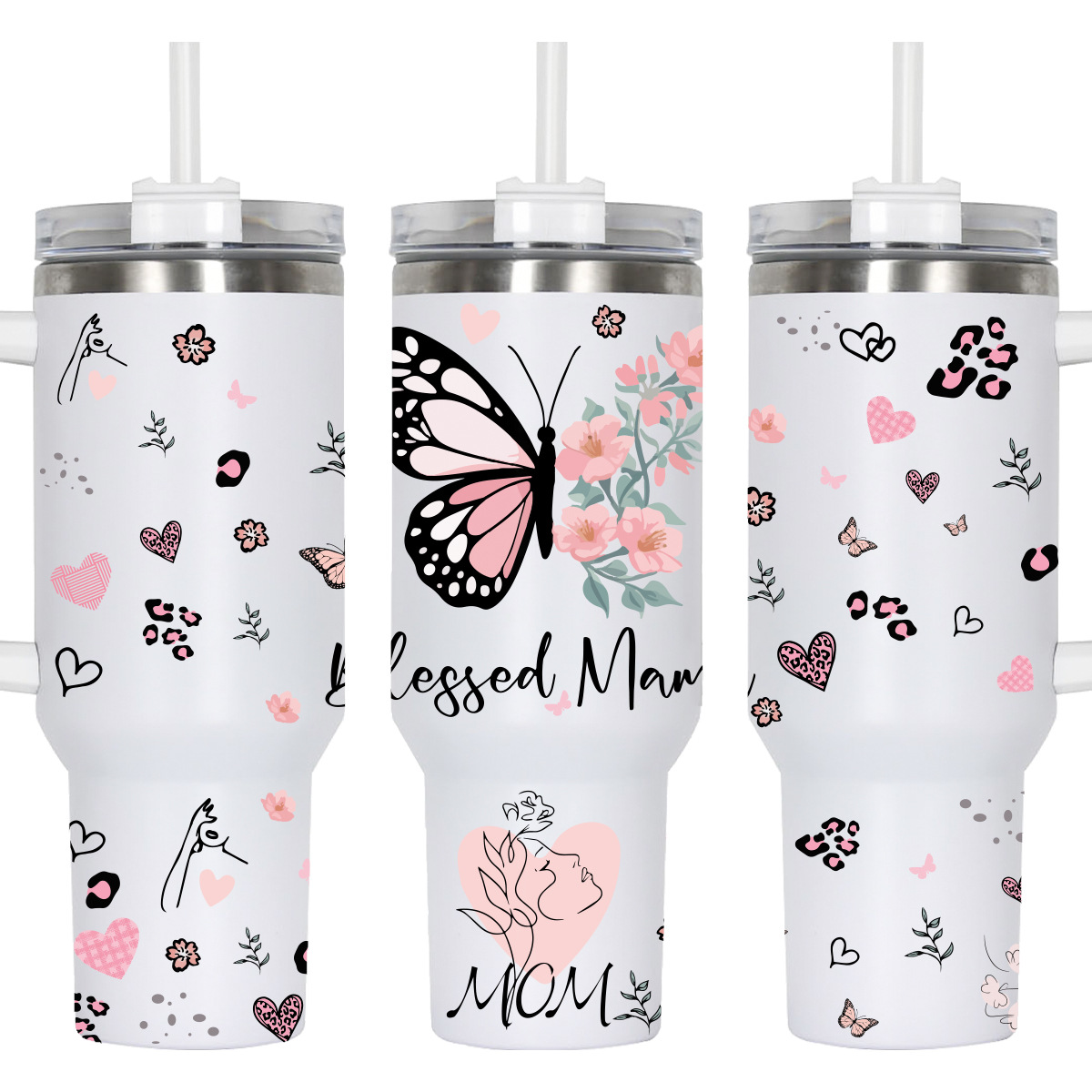 Amazon 40oz portable car insulated cup, stainless steel double-layer high appearance level cold insulation handle cup, customizable LOGO pic 8