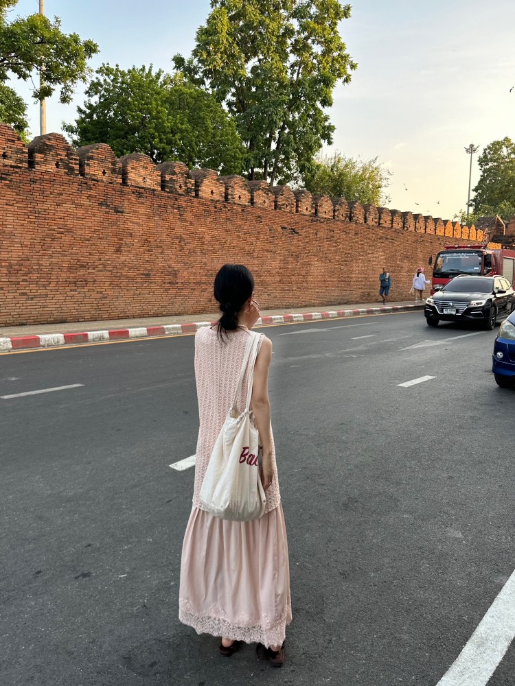春上新 DIGM名媛千金重工钉珠镂空拼接背心裙长裙连衣裙女27122详情43