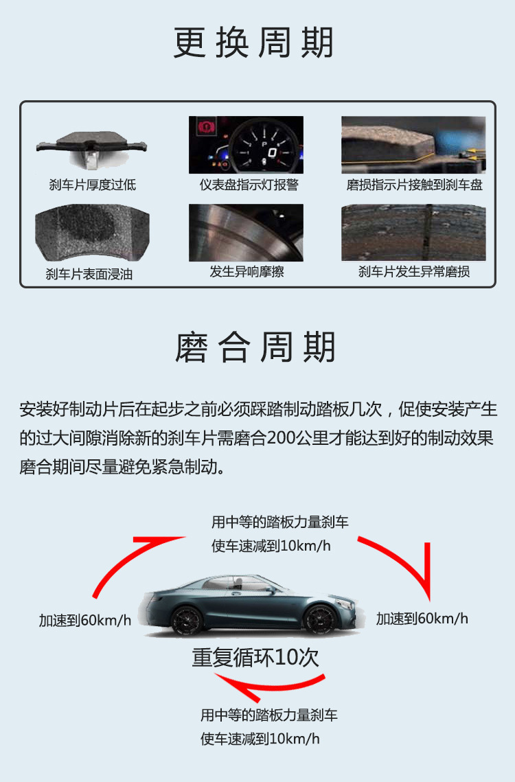 MOGESAN D2139优质无异响陶瓷刹车片适用于18款奥迪Q5L前规格齐全详情10