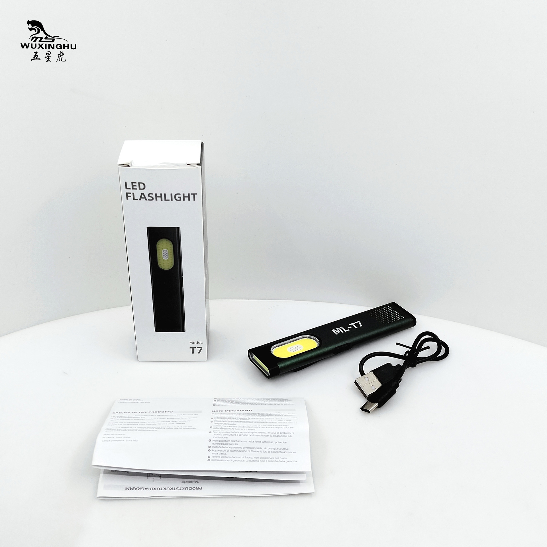 Cross-border portable dual-source work light, flashlight, cap clamp lamp, magnetic maintenance, ultra-light and ultra-thin mini emergency light pic 9