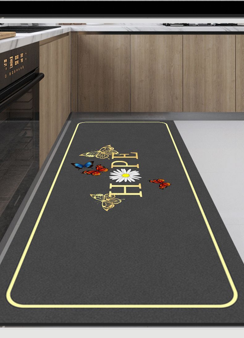 家用厨房地垫吸水吸油防滑垫现代简约家用长条硅藻泥地垫一件代发详情15