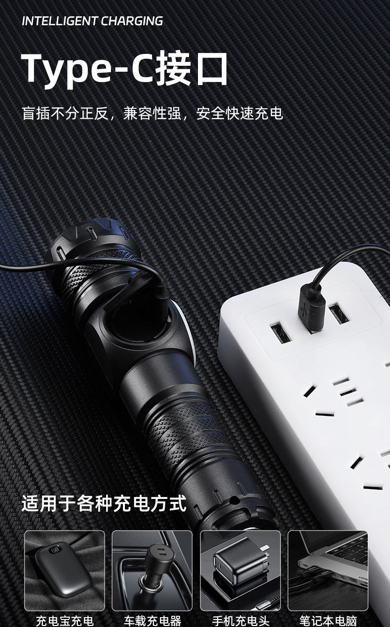 New cross-border multi-functional high-intensity flashlight, outdoor COB side light portable outdoor emergency maintenance strong magnetic flashlight pic 15