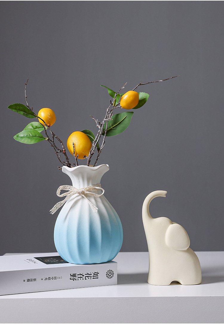 2025 Fresh and elegant Ceramic Vase, creative, fashionable, simple and modern living room, dining table, TV cabinet, dried flower arrangement and flower vase pic 3