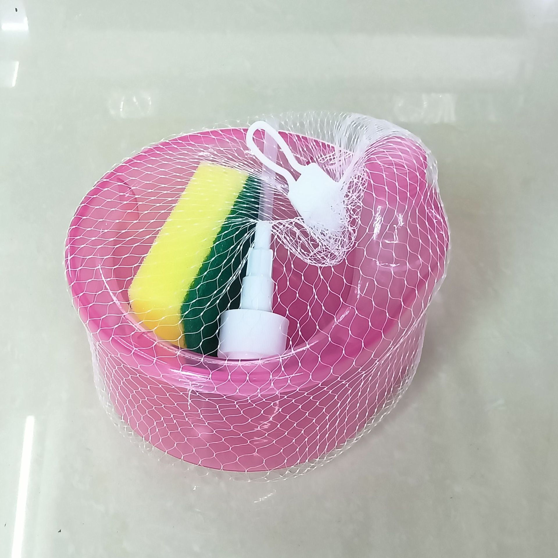 跨境厨房清洁洗洁精加液器按压自动皂液器出液盒洗碗刷组合给皂器详情8