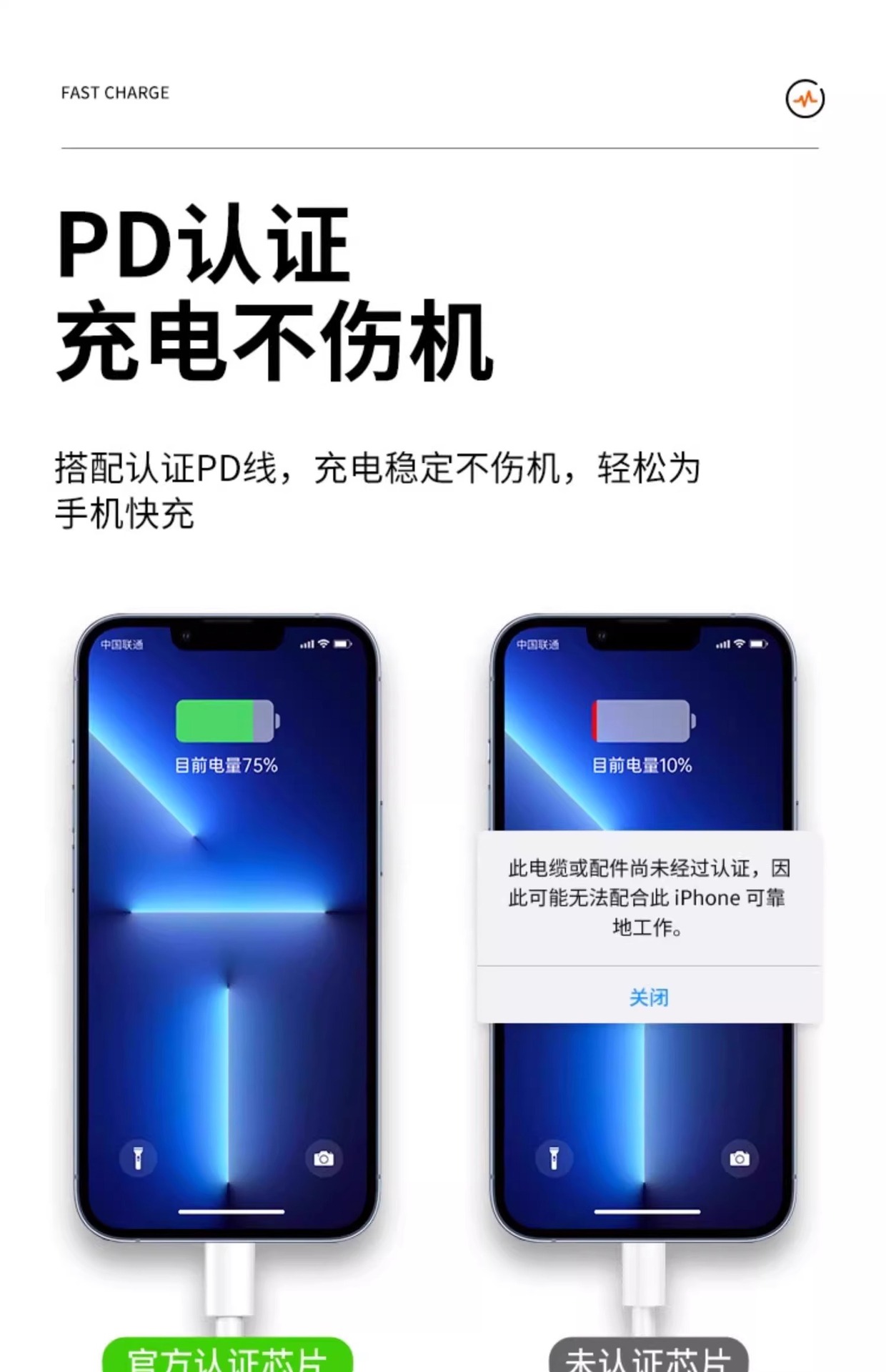 PD20W快充套装适用于iPhone苹果手机iPad充电器闪充数据线5V/3A详情12