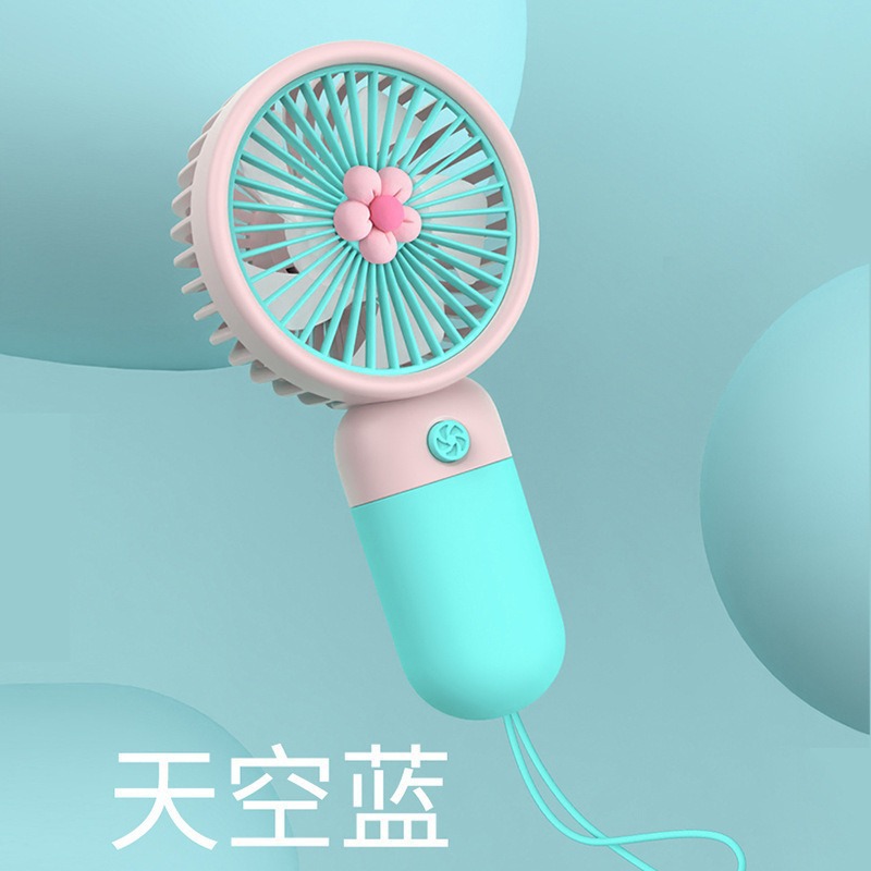 迷你手持小风扇USB充电静音风扇便携桌面手机支架风扇户外可携带详情4