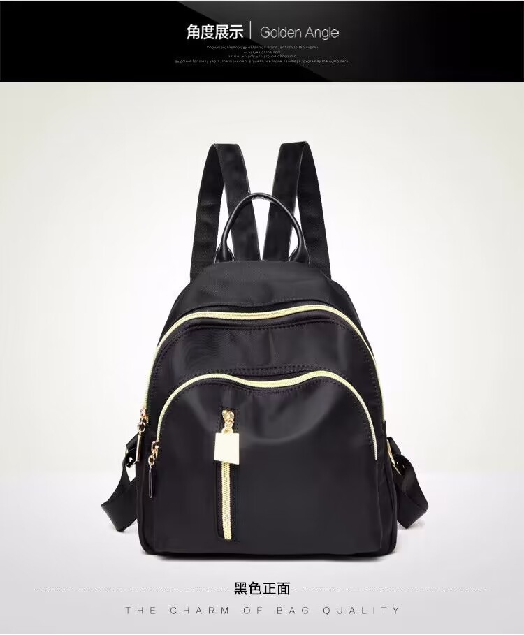 迪丽热巴同款双肩包新款女包韩版防水尼龙背包时尚学院风双肩详情5