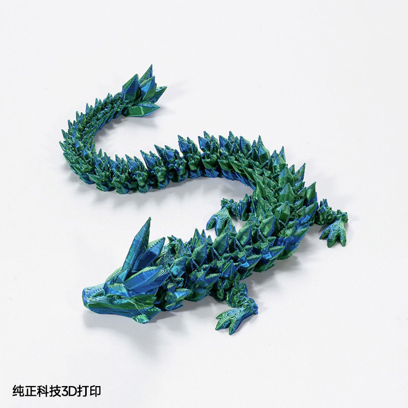 3d打印水晶龙钻石龙宝石龙摆件玩具外贸代独立站速卖通爆3D打印详情5