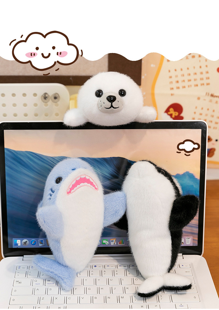 Ocean Series Black Tiger and Whale plush toys, aquarium souvenirs, Seal Palm Treasure event, and shark spray pic 11