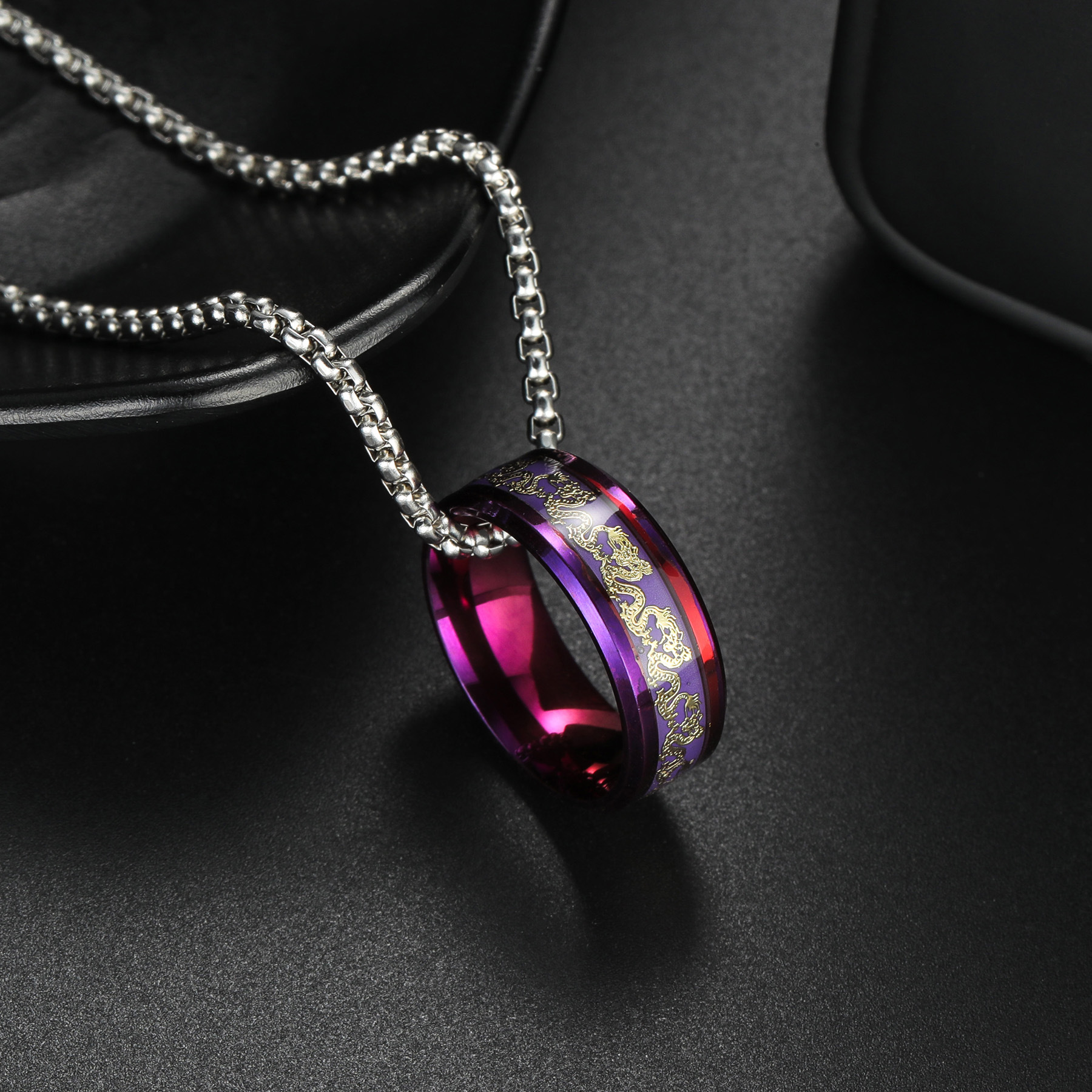 For the Year of the Dragon 2024, there will be a Chinese-style pendant with the zodiac sign of the Year of the Dragon. It will be a nine-purple fire pendant, a dragon and phoenix necklace, and a non-fading pearl chain for couples pic 3