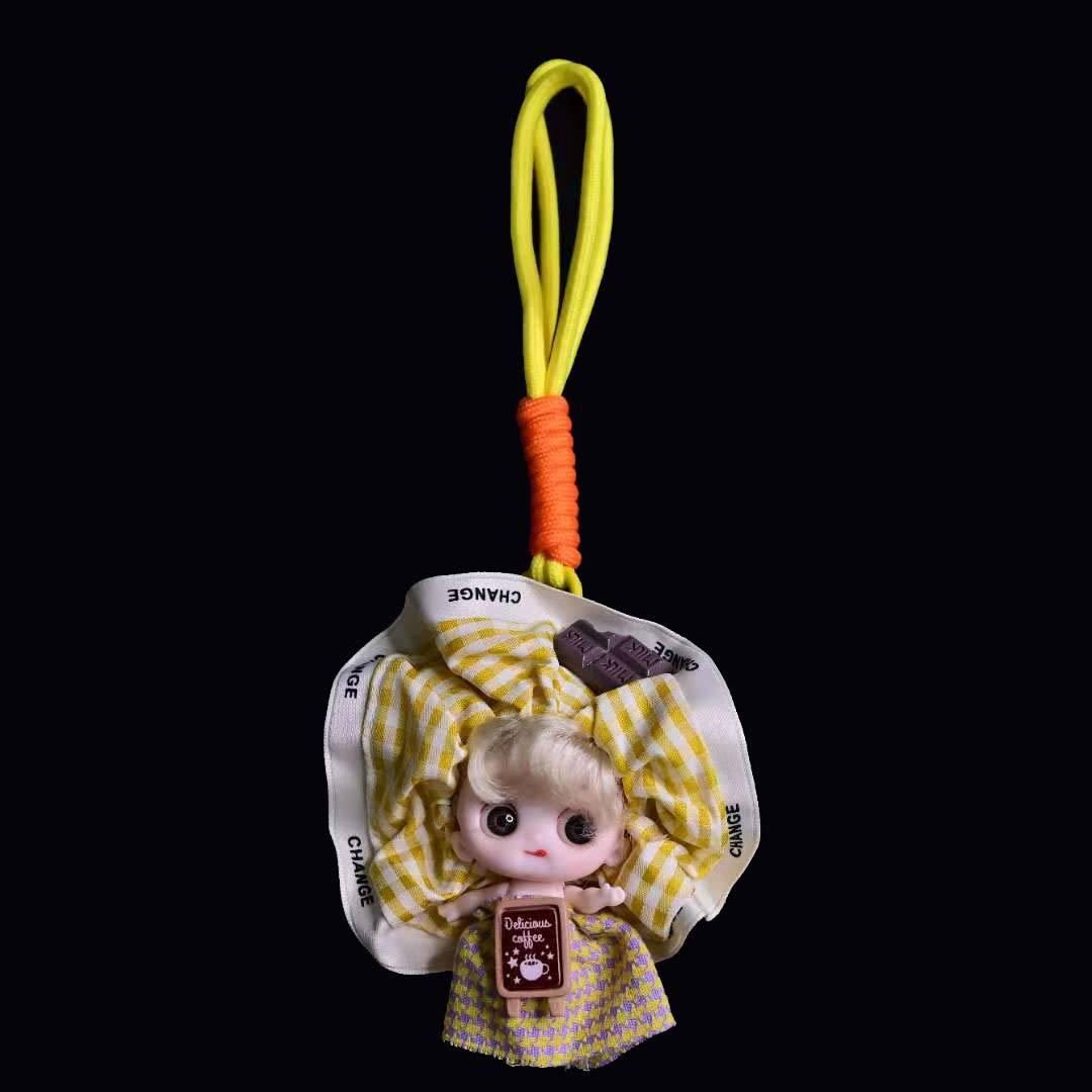 开学季毛绒玩具钥匙扣娃娃可爱卡通洋娃娃玩偶桃桃喵酱书包挂件详情5