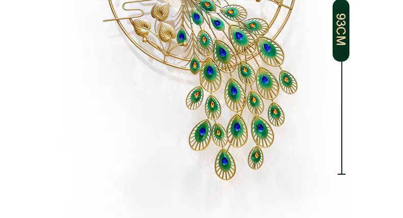New Chinese-style wall clock for home use in the living room, fashionable European-style silent and creative peacock decorative clock, wall-mounted phoenix watch pic 28