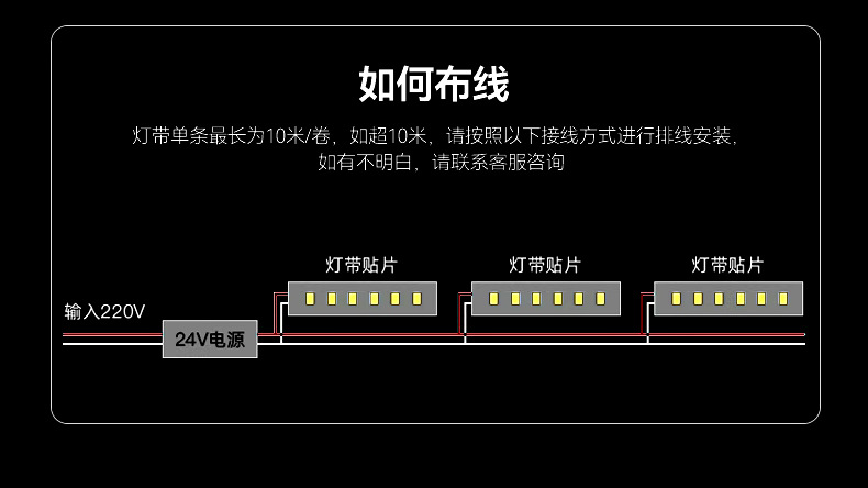 24V欧司朗芯片灯带低压护眼家用吊顶LED2835灯条智能调光三色灯带详情30