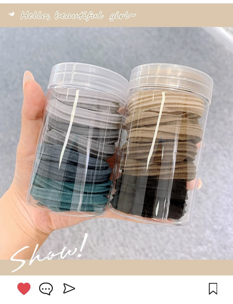 皮筋女扎头绳橡皮筋发圈加粗高弹力耐用学生黑色发绳皮套成人头饰详情4