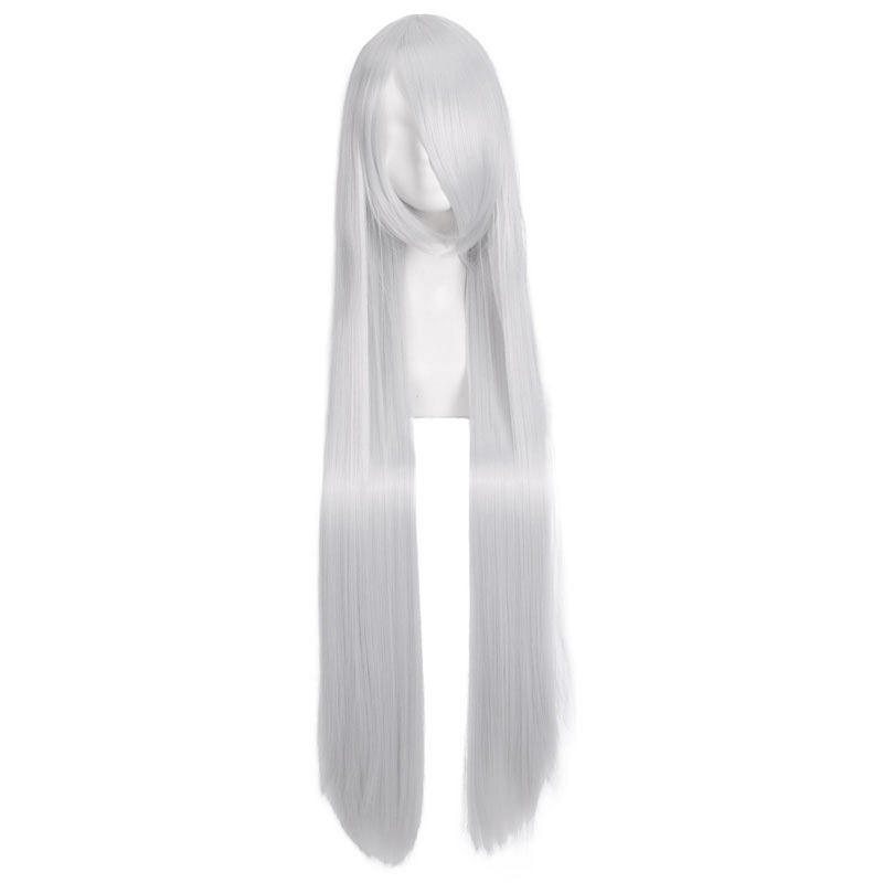 Anime wigs, European and American 100CM wigs, cosplay all-purpose long straight hair for women, multi-color long straight hair manufacturer wholesale pic 6