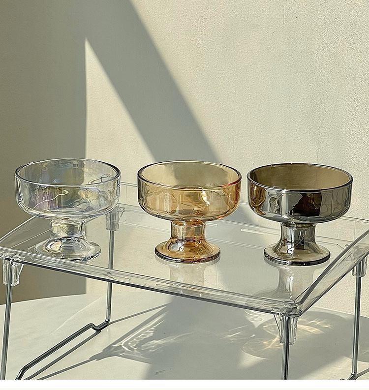 ins simple glass dessert bowl, yogurt cup, tall ice cream bowl cup, ice cream cup, yogurt cup pic 4