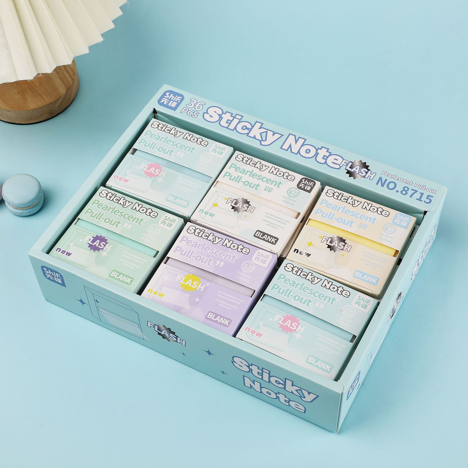 Pioneer 8715 Pull-out matte Pearlescent sticky Notes Cartoon notepad small notebook 50 pages for multiple uses pic 9