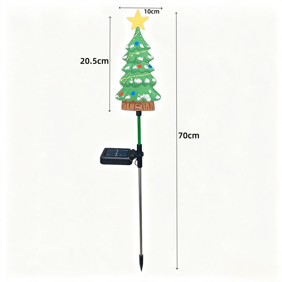 Christmas decorations, solar-powered Christmas ornaments, green Christmas tree shaped solar lighting fixtures, floodlights, outdoor energy-saving and environmentally friendly portable monitoring street lamps, lighting products pic 6