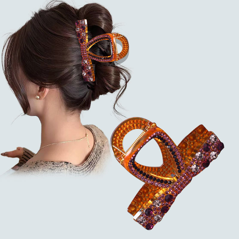 The 2025 new Korean-style light luxury medium-sized shark clip is simple, exquisite and elegant. It is a large claw clip at the back of the head pic 7