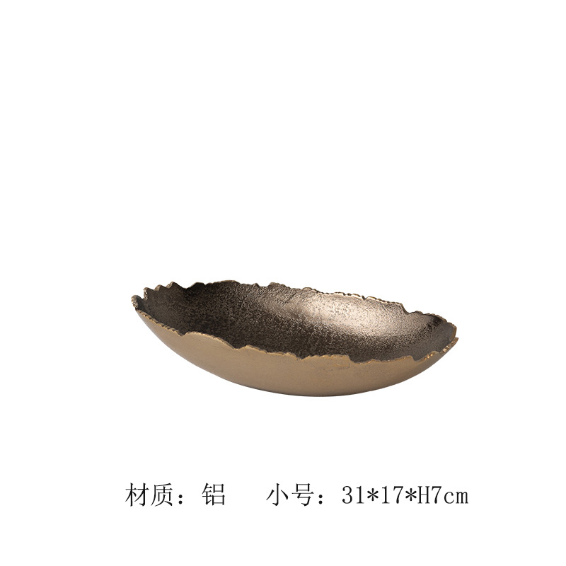 印度进口铝制银色不规则浅边水果盘零食坚果收纳托盘茶盘摆件装饰详情38