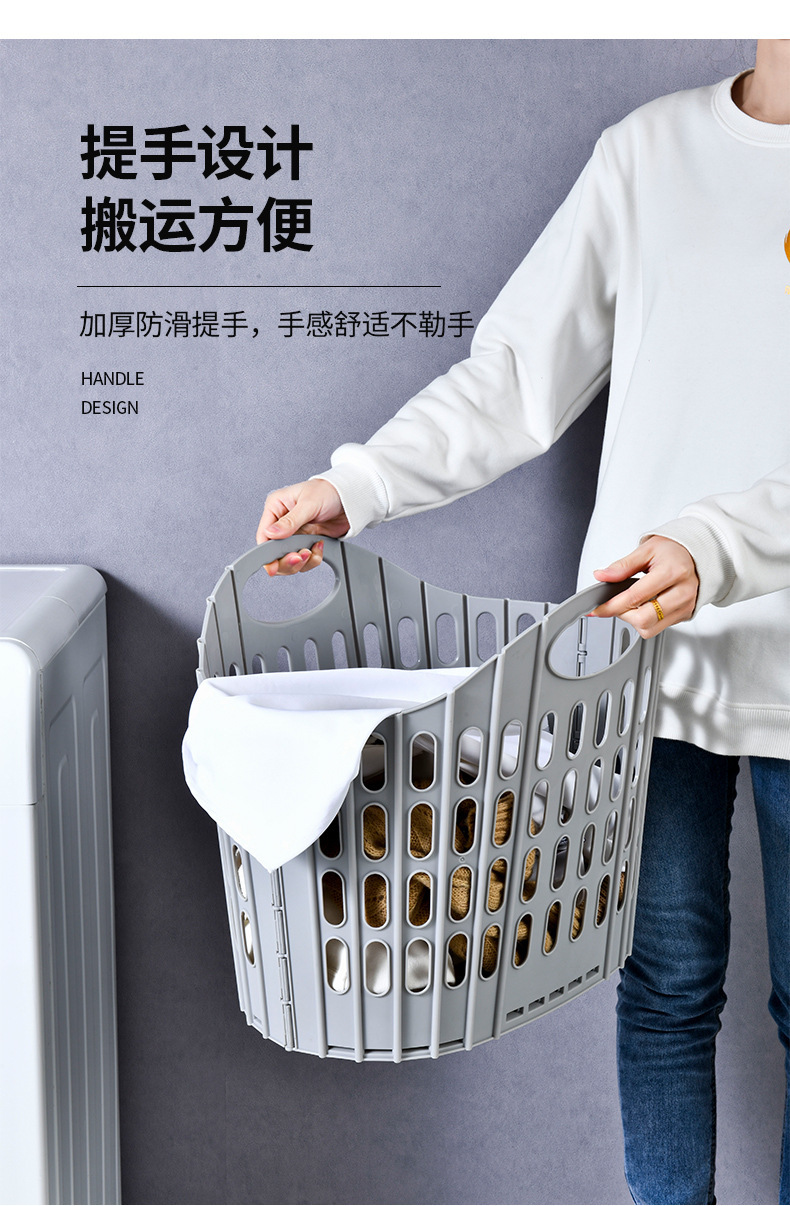 Cesta de suciedad plegable para el baño del dormitorio cesta de ropa sucia para la lavandería cesta de suciedad portátil multifunción pared plegable y colgante pic 5