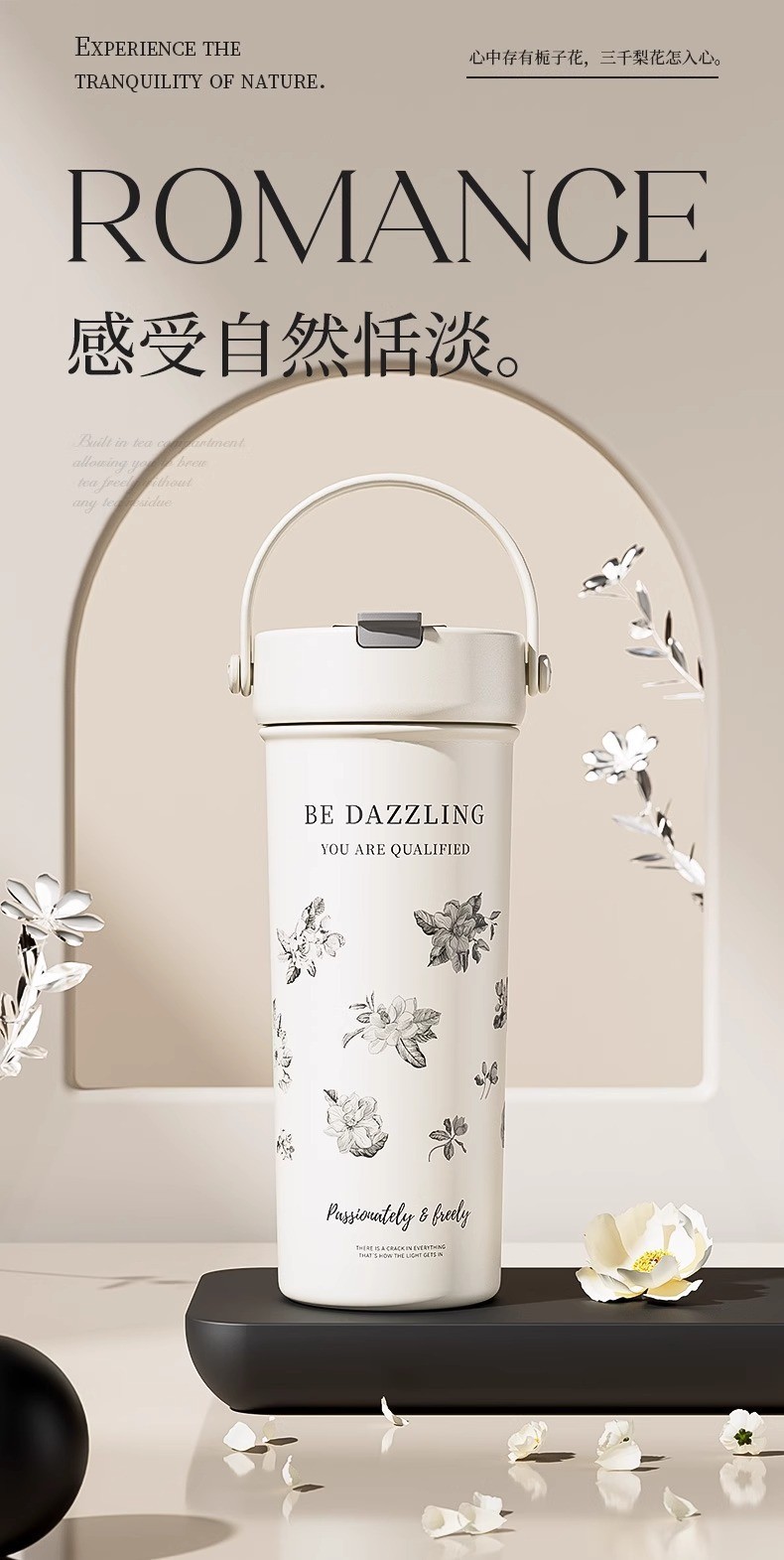 New type of insulated cup, 316 stainless steel coffee cup, high appearance level, portable straw water cup, large-capacity fruit tea cup customization pic 2