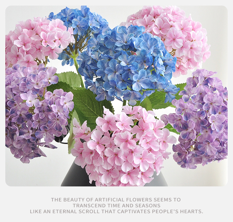 仿真绣球花高档婚庆婚礼布置路引摄影道具3D打印贝拉安娜绣球假花详情15