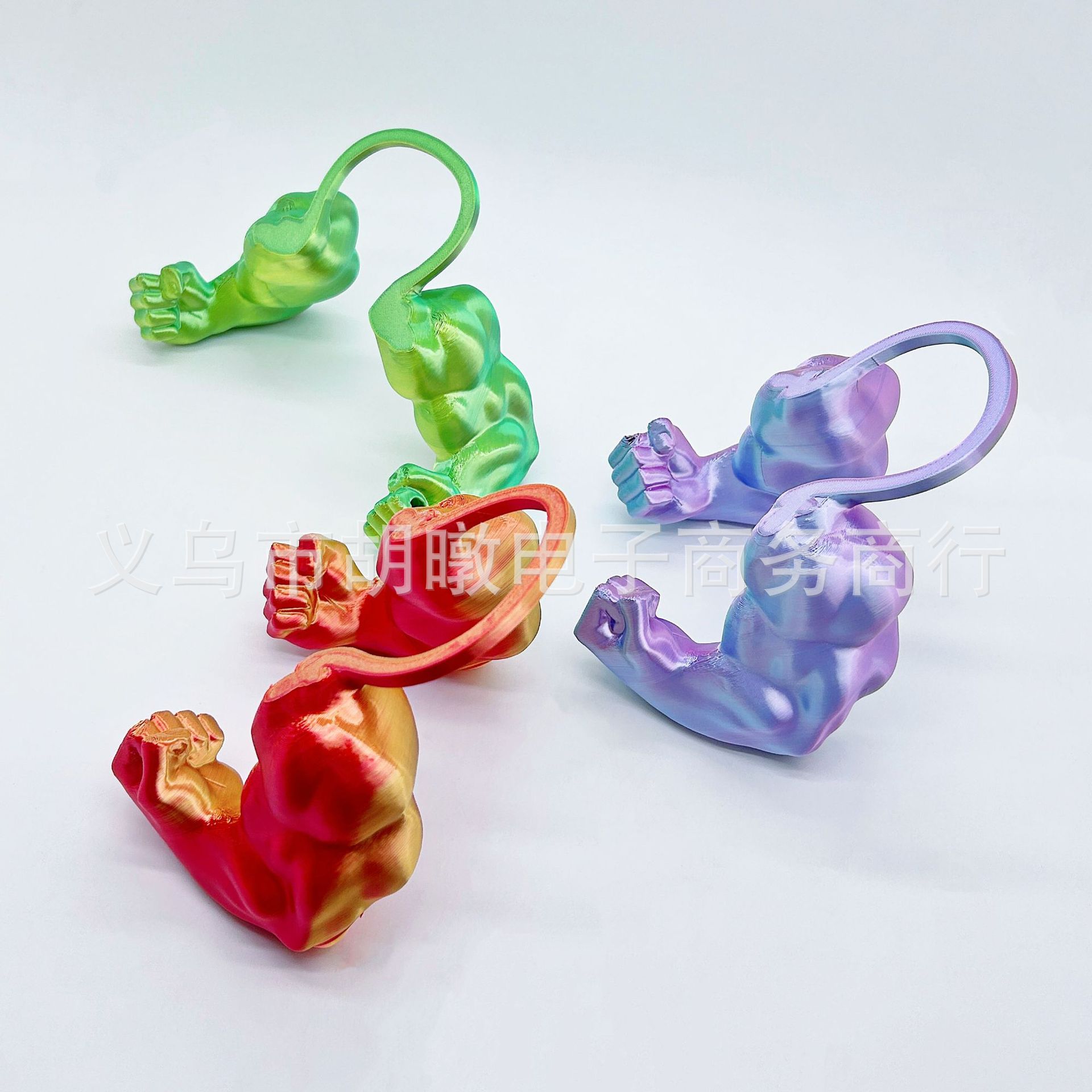 跨境Creative Green Giant arm3D打印恶搞宠物挂脖炫彩浩克手臂详情1