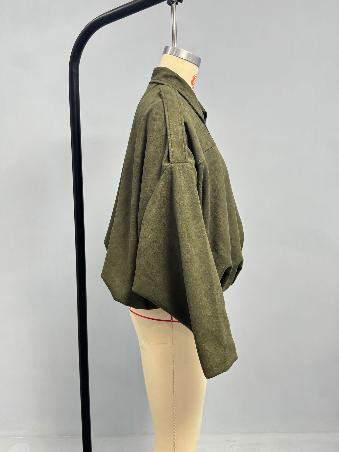 速卖通跨境批发欧美女装2025时尚飞行员夹克蝙蝠袖拉链休闲上衣详情6