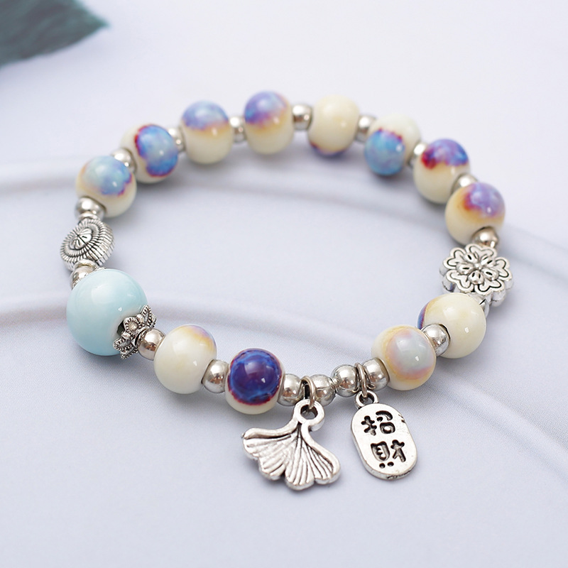 新中式文艺复古陶瓷手链女学生闺蜜礼物景德镇陶瓷饰品批发详情4