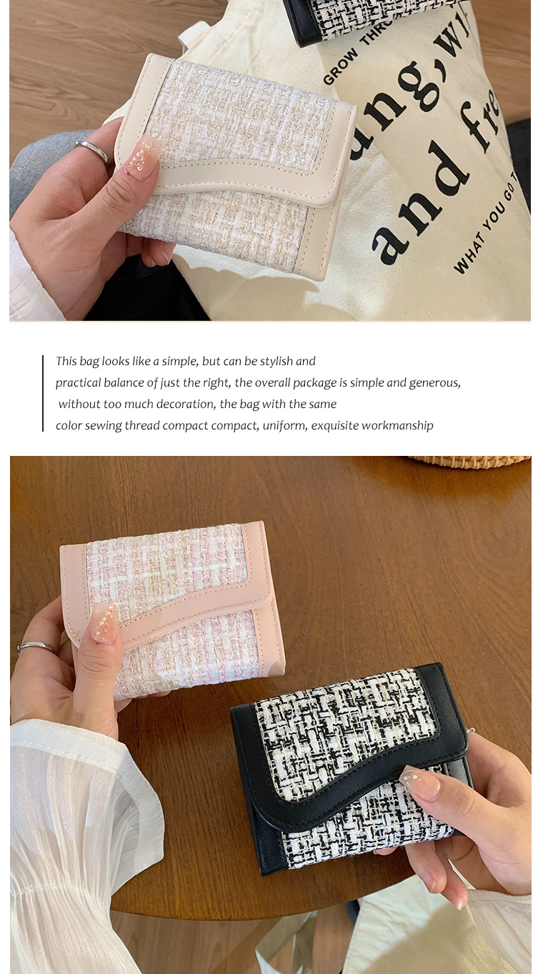 小香风韩系大容量INS钱包女士学生纯色简约韩版chic大量现货详情4