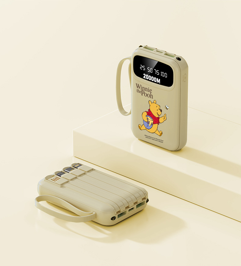 Disney-authorized power bank with a capacity of 10,000 mah, featuring four-wire fast charging and digital display, is a compact and portable power bank with 3C certification. Wholesale price from the original factory pic 22