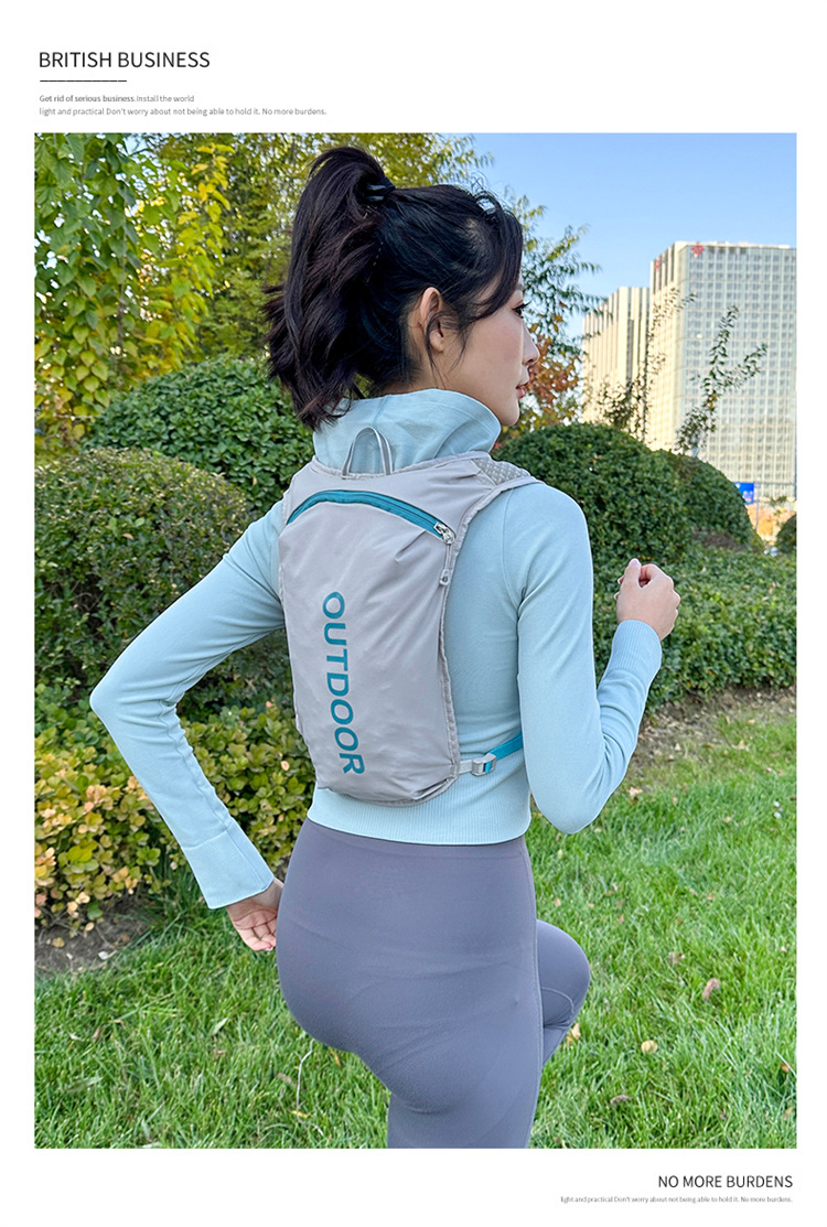 新款多功能尼龙跑步背包 安全反光运动背包水袋背包 骑行包详情24