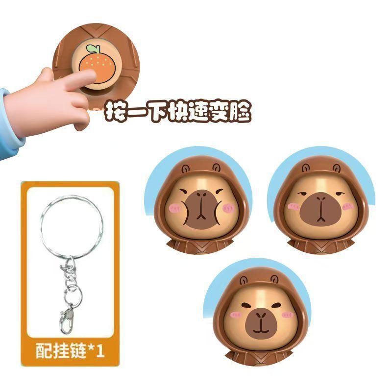 Capybara animal face-changing toys, face-changing bag pendants, face-changing toys, transforming cartoon dolls, gifts, keychains, decorative pendants, face-changing dolls, keychains, pendants, stress-relieving toys pic 2