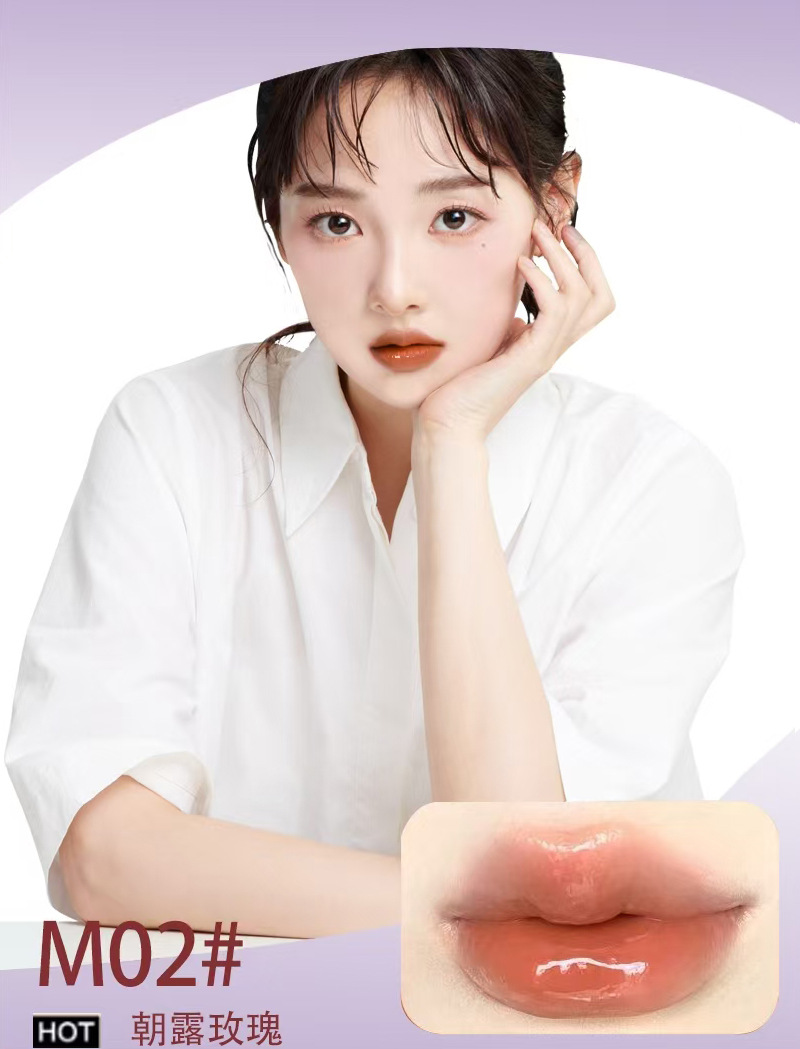 MANSLY水光镜面唇釉清透质地不易卡纹持妆显嫩显白平价唇釉学生女详情3
