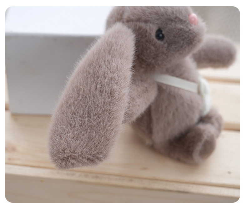 Cute little rabbit pendants, cute bags, plush decorations, toy dolls, keychains, trendy schoolbags, dolls, figurines, wholesale pic 14