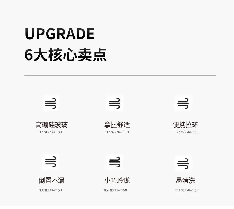玻璃杯高级感玻璃无铅杯子家用带盖高硼硅双层新款高颜值水杯批发详情14