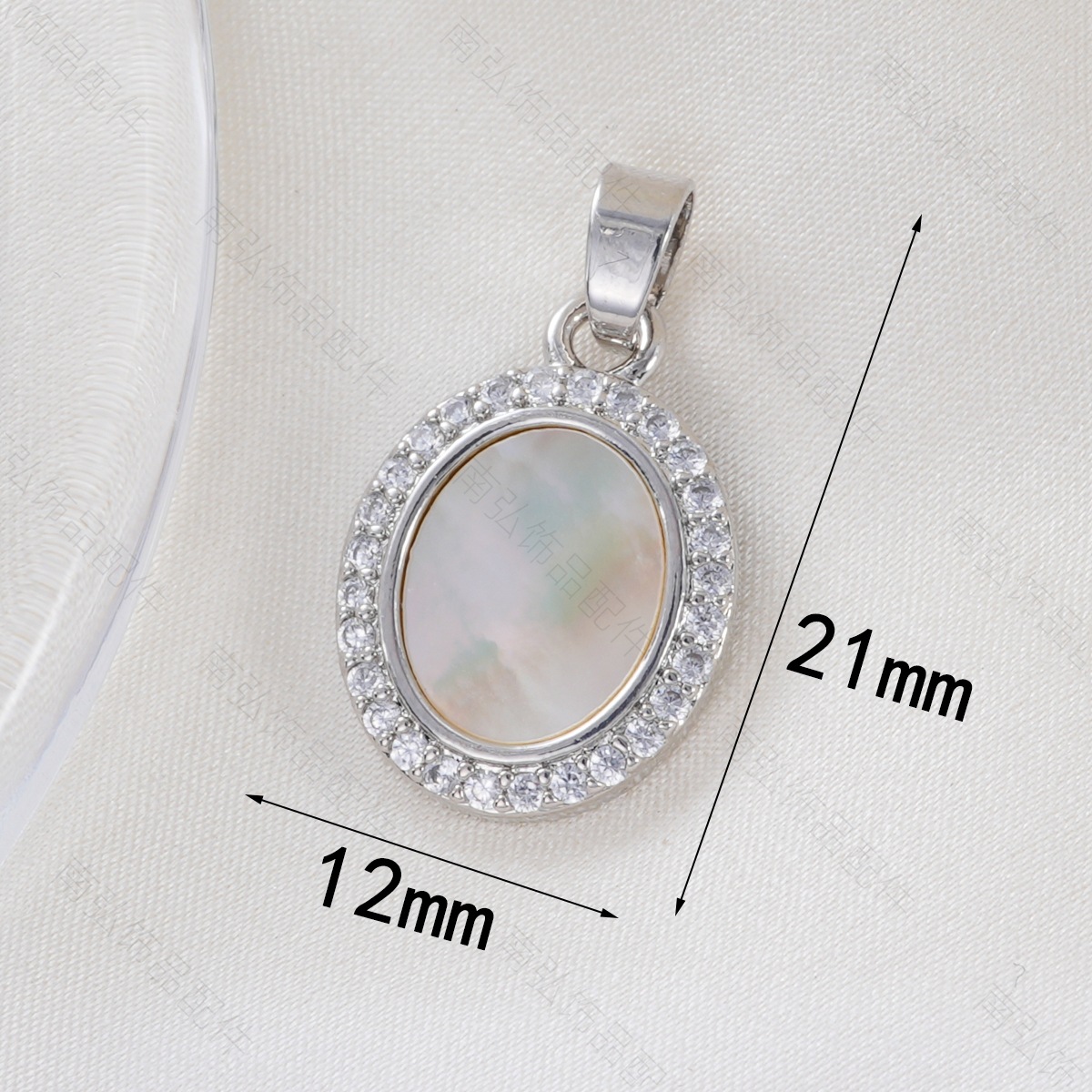 Copper-plated 18k gold color retention, zirconium-inlaid white shell tag, sunflower seed buckle bracelet, necklace clasp, DIY jewelry accessories pic 5