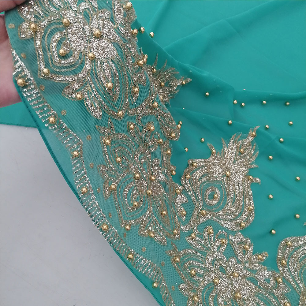 烫钻钉珠雪纺头巾女防晒透气民族风饰品穆斯林头饰包头阿拉伯围巾详情2