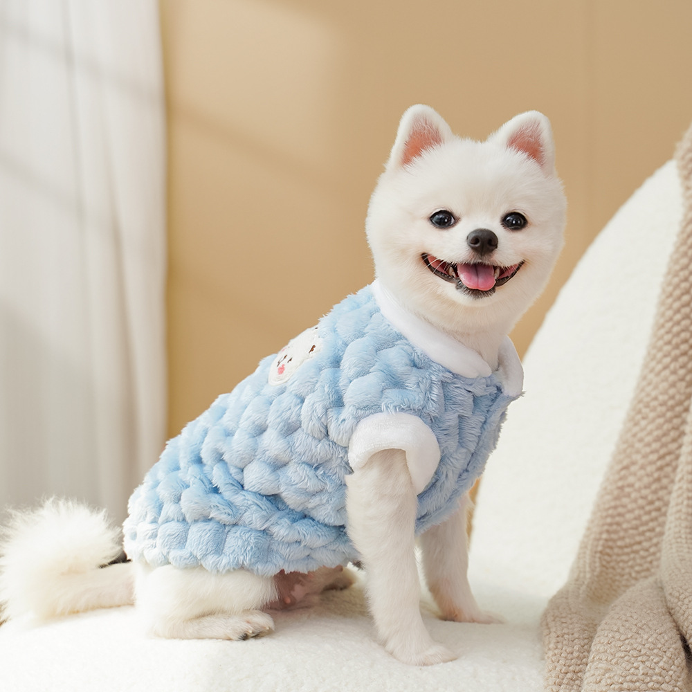 New autumn and winter collection of dog towing clothes, Bichon Frise pet, Teddy, Schnauzer cat supplies with fleece for wholesale pic 16