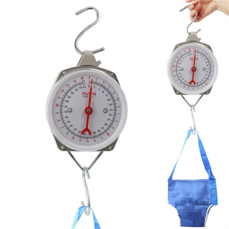 Cross-border exclusive baby scale, 25KG mechanical spring hand-held scale, pointer-type hanging scale, portable weight scale with pants pic 7