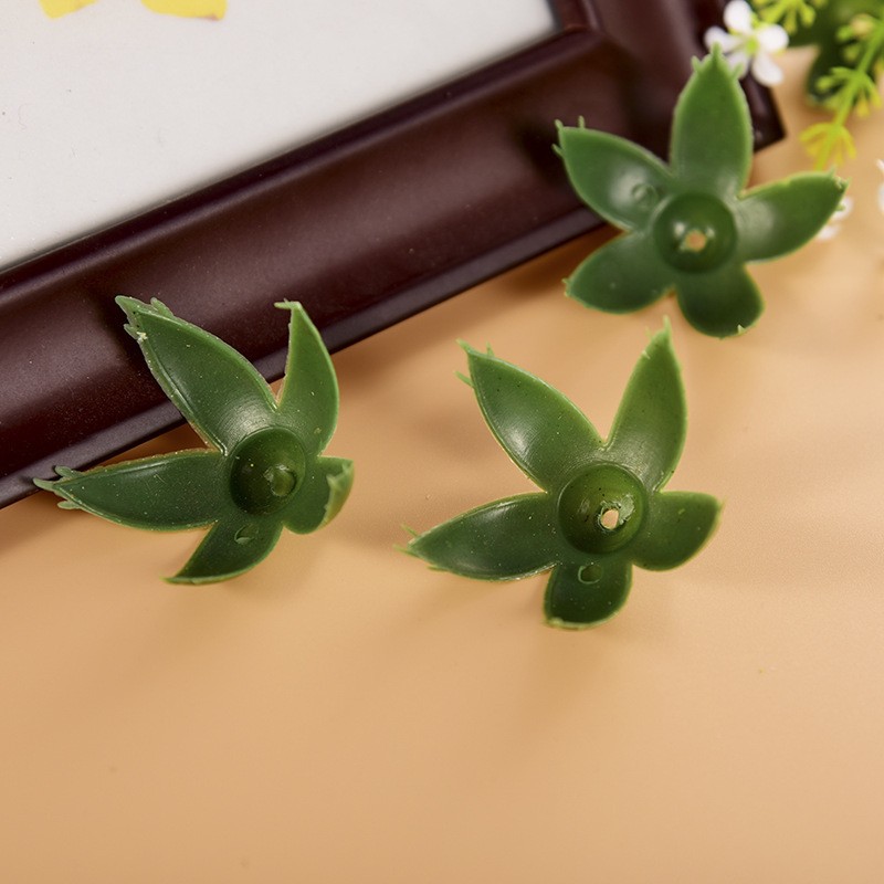 仿真花配件花托花底假花材料五角底批发园艺装饰文化办公用塑料花类配件详情4