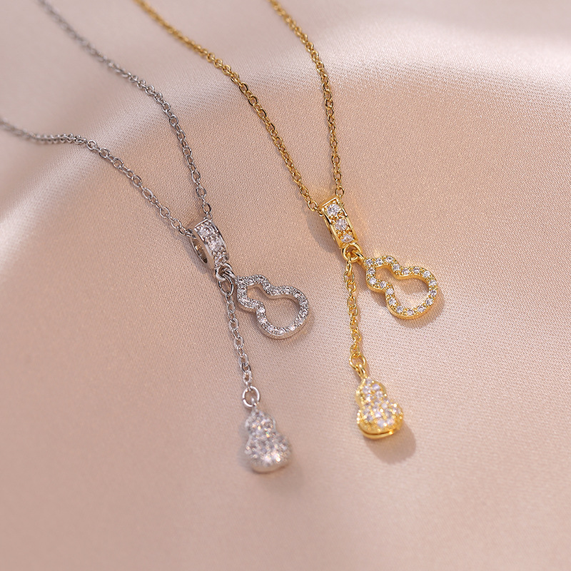 项链女 日韩风网红流苏葫芦气质吊坠配饰饰小众新款时尚锁骨链详情12