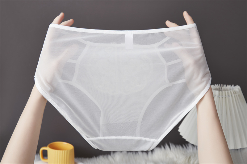 新潮国风女士性感内裤细腻网纱拼优雅时尚刺绣细带中腰内裤女7615详情5